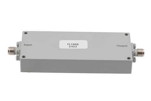 Bandpass Filter with SMA Female Connectors Operating from 2.1 GHz to 3.8 GHz with a 2 GHz Passband Bandwidth