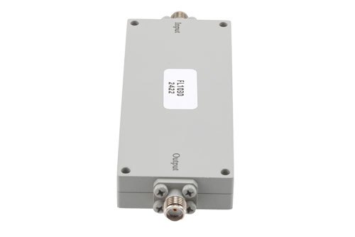 Bandpass Filter with SMA Female Connectors Operating from 2.1 GHz to 3.8 GHz with a 2 GHz Passband Bandwidth