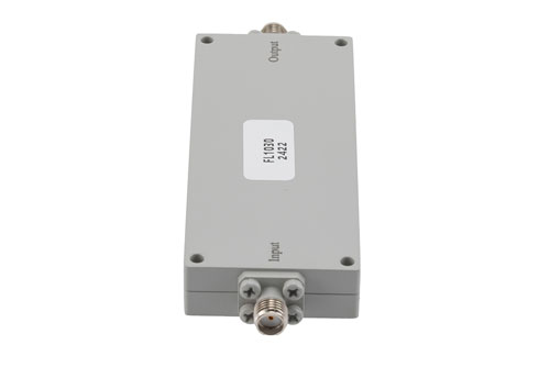 Bandpass Filter with SMA Female Connectors Operating from 2.1 GHz to 3.8 GHz with a 2 GHz Passband Bandwidth