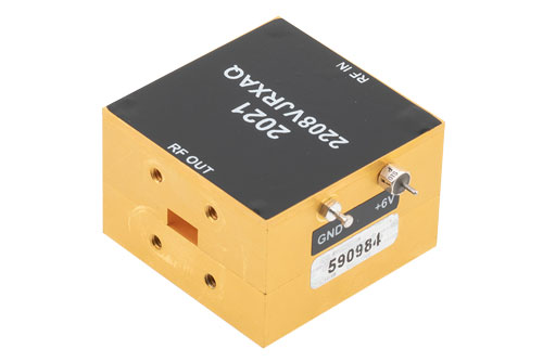 WR-28 Waveguide with UG-599/U Flanged 2x Active Frequency Multiplier, Ka band, 26.5 GHz to 40 GHz Frequency and +22 dBm Power Outputs