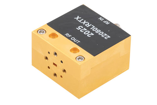WR-12 Waveguide with UG-387/U Flanged 6x Active Frequency Multiplier, E band, 60 GHz to 90 GHz Frequency and +20 dBm Power Outputs