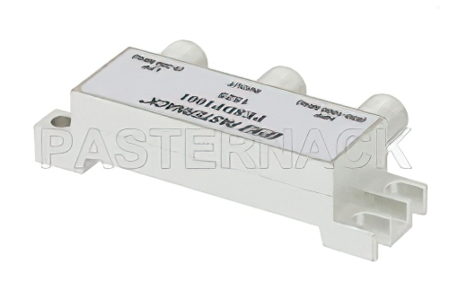 Diplexer 75 Ohm Type F Female, 5 to 390 MHz Low Pass, 650 to 1,000 MHz High Pass