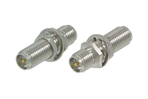 Commercial Grade RP-SMA Jack to RP-SMA Jack Bulkhead Mount Adapter