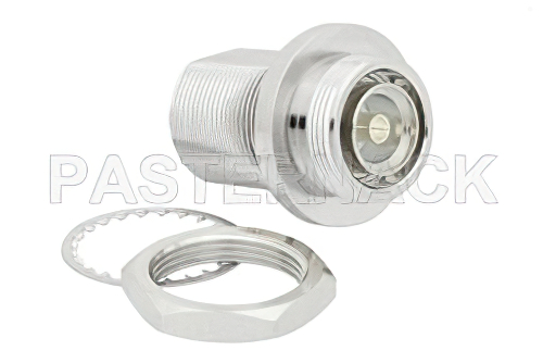 Low PIM 7/16 DIN Female to 7/16 DIN Female Bulkhead Mount Adapter, Low VSWR