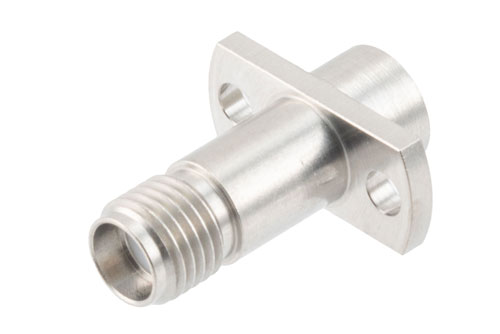Precision SMA Female to SMP Male 2 Hole Flange Mount Adapter, Smooth Bore .450 inch Mounting Hole Spacing