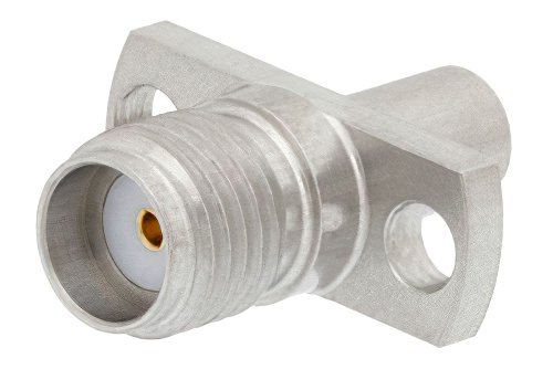 Precision SMA Female to SMP Male Full Detent 2 Hole Flange Mount Adapter