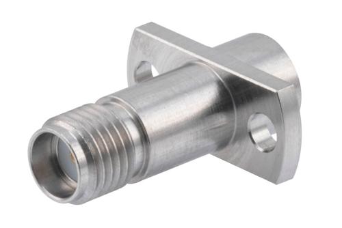 Precision SMA Female to SMP Male Smooth Bore 2 Hole Flange Mount Adapter