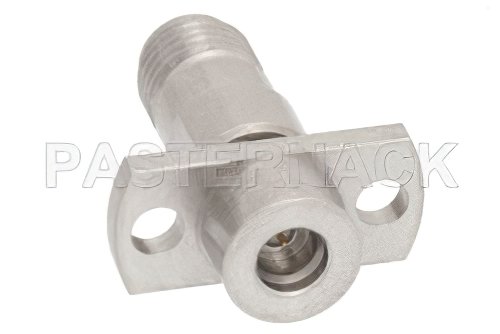 Precision SMA Female to SMP Male Limited Detent 2 Hole Flange Mount Adapter