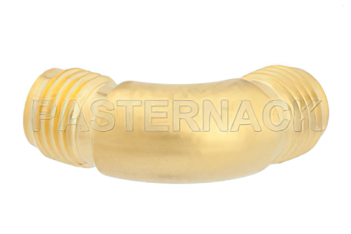 SMA Female to SMA Female Radius Right Angle Adapter, Gold Plated