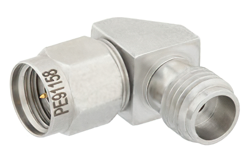 1.85mm Female to 2.4mm Male Right Angle Adapter