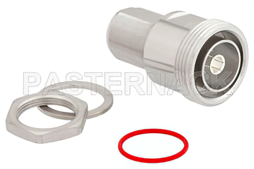Bulkhead Mount 7/16 DIN Female to 4.1/9.5 Mini DIN Female Adapter, IP67 Mated