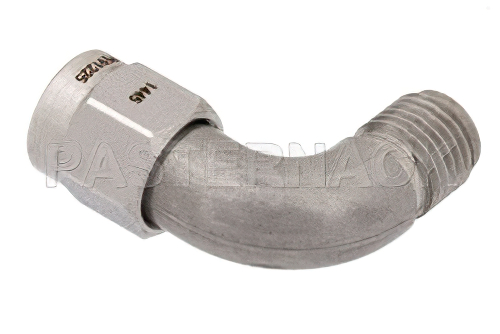 SMA Male to SMA Female Radius Right Angle Adapter, Functional Up to 18 GHz