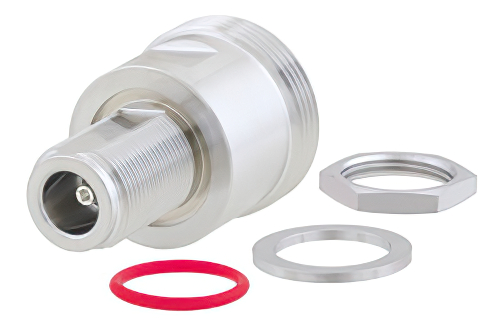 Bulkhead Mount 7/16 DIN Female to N Female Adapter, IP67 UnMated