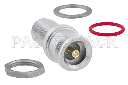 Bulkhead Mount 4.1/9.5 Mini DIN Female to N Female Adapter, IP67 UnMated