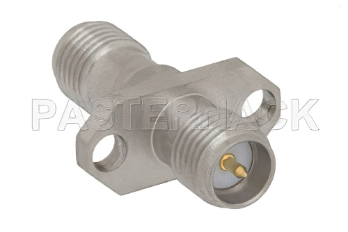 2 Hole Flange Mount RP-SMA Female to RP-SMA Female Adapter