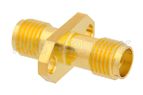 2 Hole Flange Mount SMA Female to SMA Female Adapter