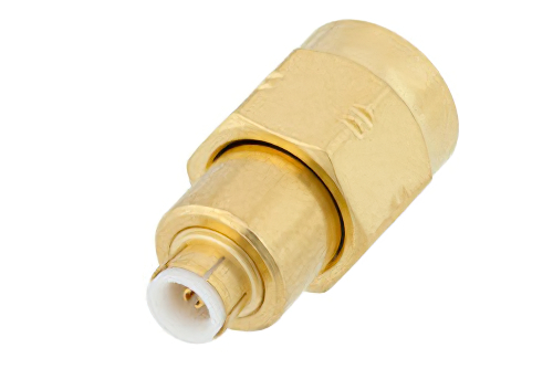 SMA Male to MMBX Plug Snap-On Adapter, With Male Center Contact