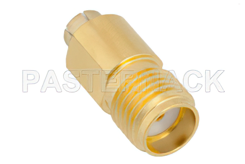SMA Female to MMBX Plug Snap-On Adapter, With Male Center Contact
