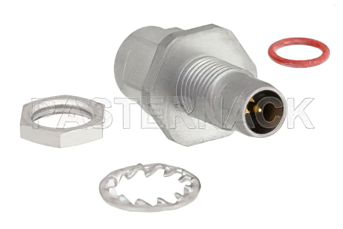 Bulkhead Mount Slide-On BMA Plug to SMA Male Adapter