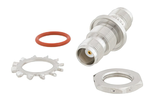 Hermetically Sealed TNC Female to TNC Female Bulkhead Mount Adapter