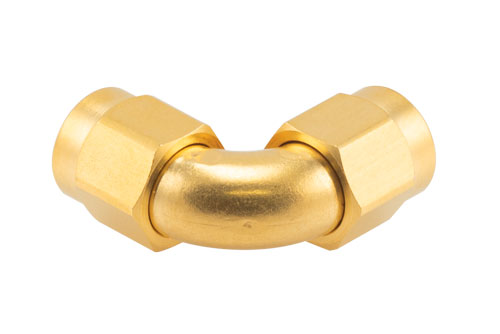 SMA Male to SMA Male Radius Right Angle Gold Plated Stainless Steel Adapter