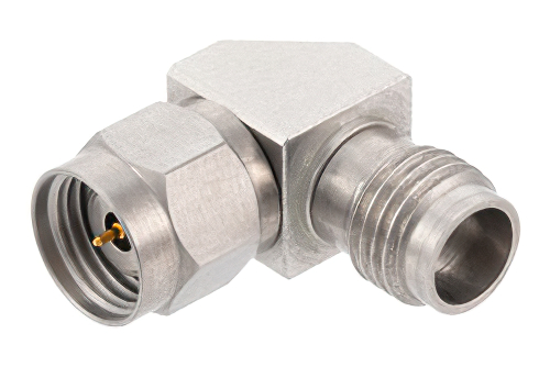 1.85mm Male to 2.4mm Female Miter Right Angle Adapter
