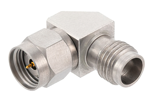 1.85mm Male to 2.4mm Female Miter Right Angle Adapter
