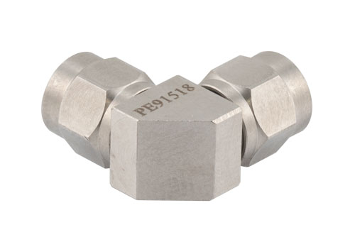 1.85mm Male to 2.4mm Male Miter Right Angle Adapter