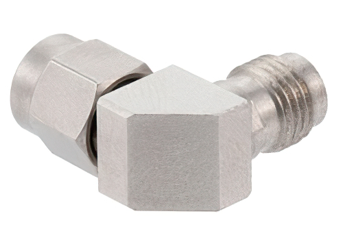 2.4mm Female to 2.92mm Male Miter Right Angle Adapter