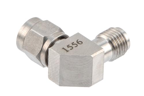 2.4mm Male to 3.5mm Female Miter Right Angle Adapter, DC to 34.5 GHz