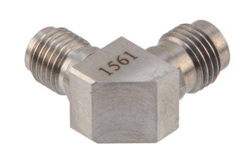SMA Female to 2.4mm Female Miter Right Angle Adapter, DC to 27 GHz