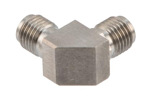 SMA Female to 2.92mm Female Miter Right Angle Adapter, DC to 27 GHz