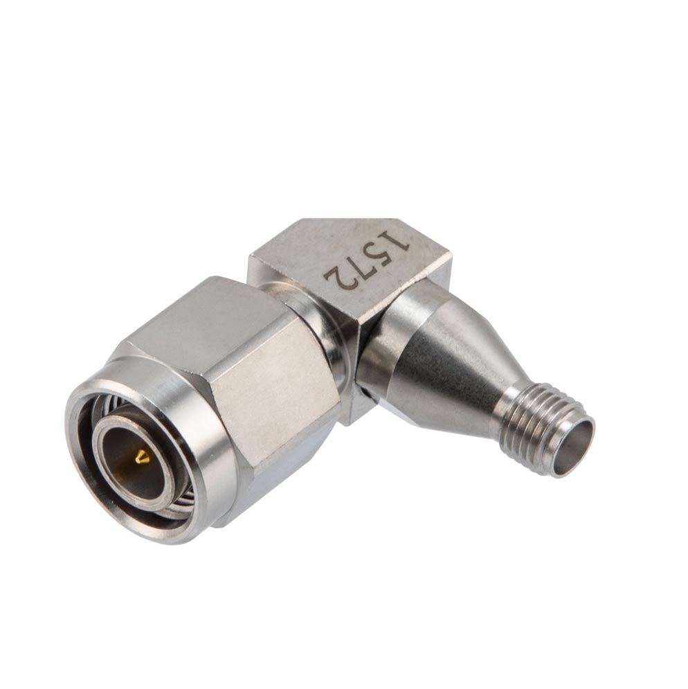 SMA Female to TNC Male Miter Right Angle Adapter, DC to 18 GHz