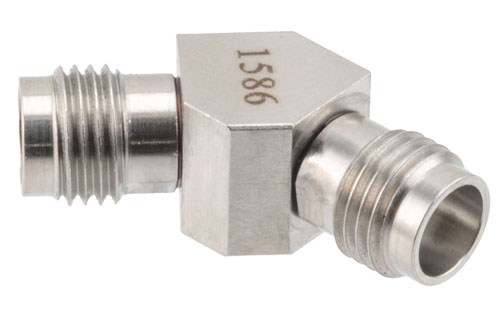 RF Adapter, 45 Degree Angle 1.85mm Female to 1.85mm Female 67GHz VSWR 1.35