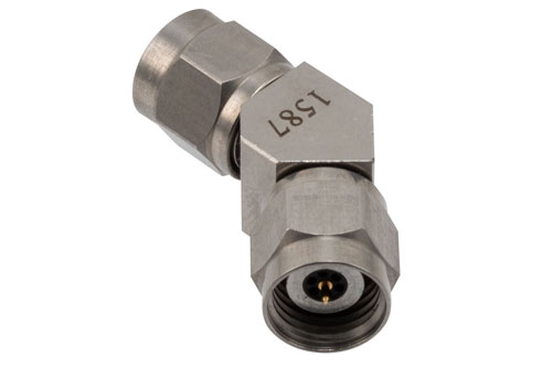 RF Adapter, 45 Degree Angle 2.4mm plug to 2.4mm plug 50GHz VSWR 1.25