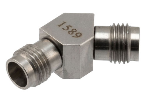 RF Adapter, 45 Degree Angle 2.4mm jack to 2.4mm jack 50GHz VSWR 1.25