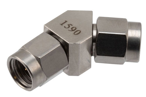 RF Adapter, 45 Degree Angle 2.92mm plug to 2.92mm plug 40GHz VSWR1.15