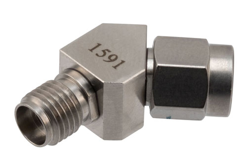 RF Adapter, 45 Degree Angle 2.92mm plug to 2.92mm jack 40GHz VSWR1.15