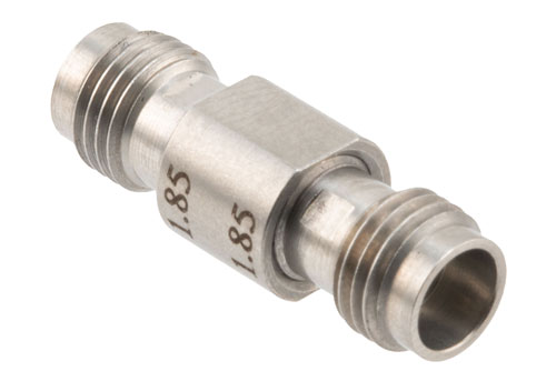 1.85mm Female to 1.85mm Female Adapter, Stainless Steel, Engineering Grade