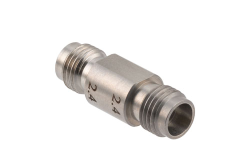 2.4mm Female to 2.4mm Female Adapter, Stainless Steel, Engineering Grade