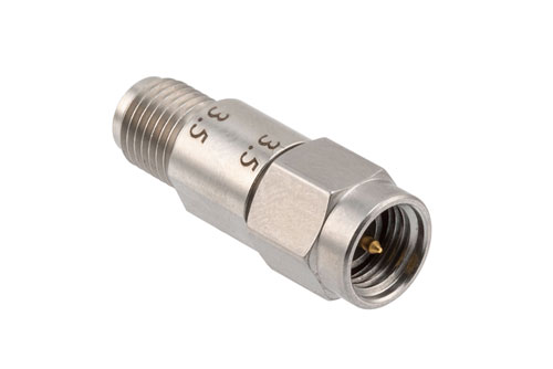 3.5mm Male to 3.5mm Female Adapter, Stainless Steel, Engineering Grade