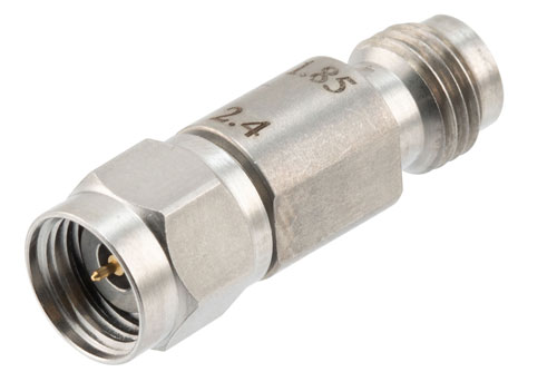 1.85mm Female to 2.4mm Male Adapter, Stainless Steel, Engineering Grade