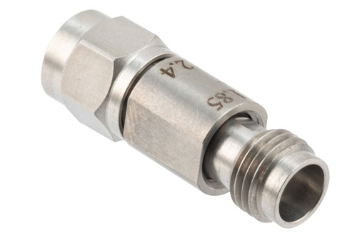 1.85mm Female to 2.4mm Male Adapter, Stainless Steel, Engineering Grade