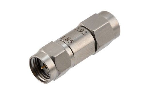 2.92mm Male to 1.85mm Male Adapter, Stainless Steel, Engineering Grade