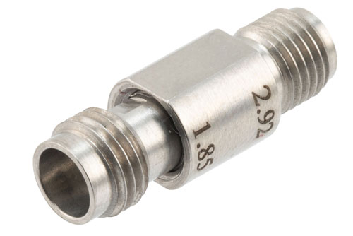 2.92mm Female to 1.85mm Female Adapter, Stainless Steel, Engineering Grade