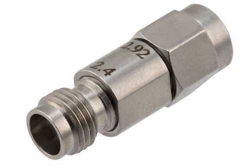 2.92mm Male to 2.4mm Feamle Adapter, Stainless Steel, Engineering Grade