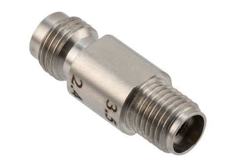 3.5mm Female to 2.4mm Female Adapter, Stainless Steel, Engineering Grade