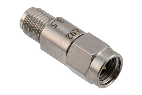 2.92mm Male to 3.5mm Female Adapter, Stainless Steel, Engineering Grade
