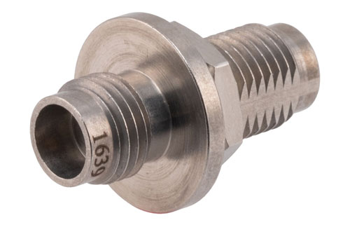 High Temperature Adapter Bulkhead Mount 2.4mm Female to 2.4mm Female, 50GHz VSWR1.2, MIL-STD 348B