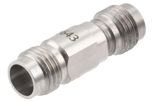 High Temperature Adapter 2.4mm Female to 2.4mm Female, 50GHz VSWR1.3, MIL-STD 348B
